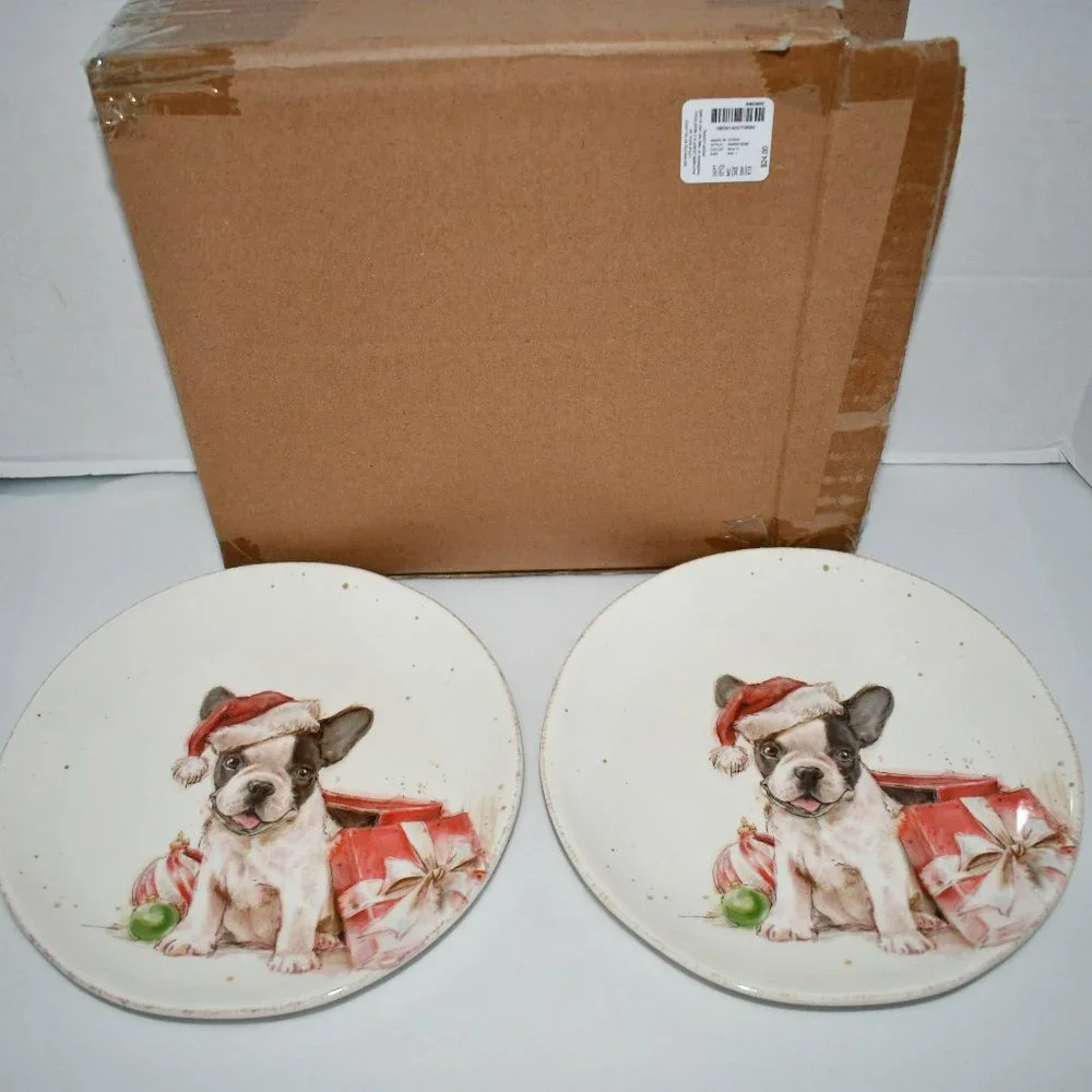 Southern Living Set of 2 Accent Plates in Classic Frenchie #EMSN18009